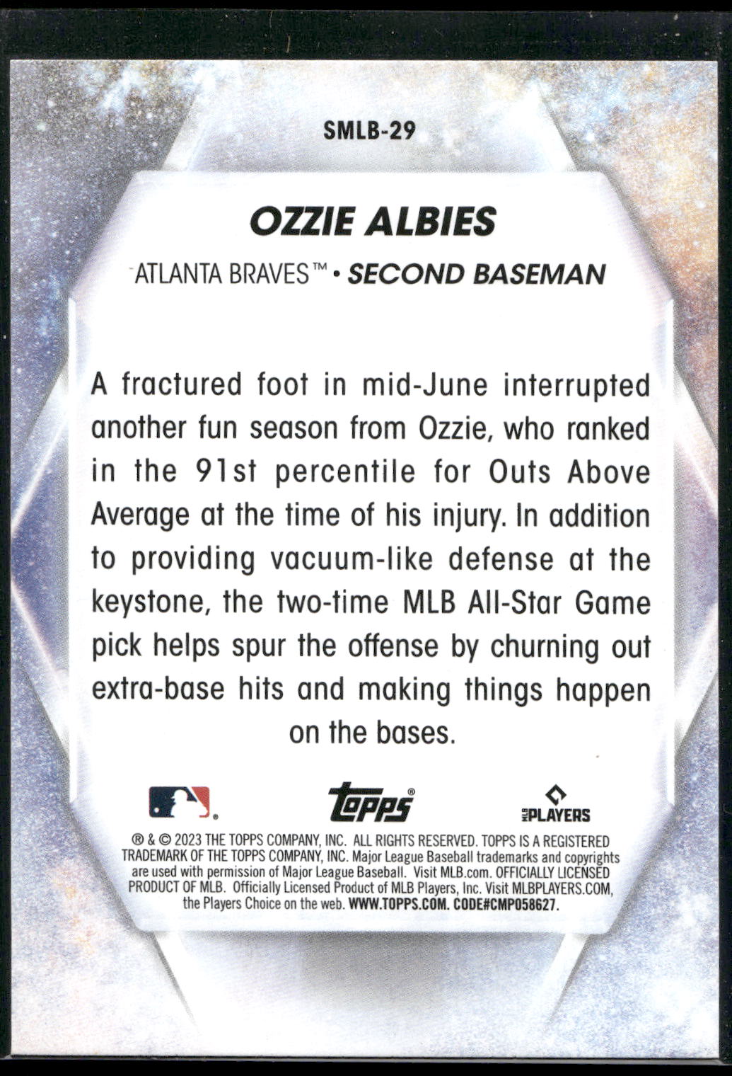 2023 Topps #SMLB-29 Ozzie Albies Stars of MLB