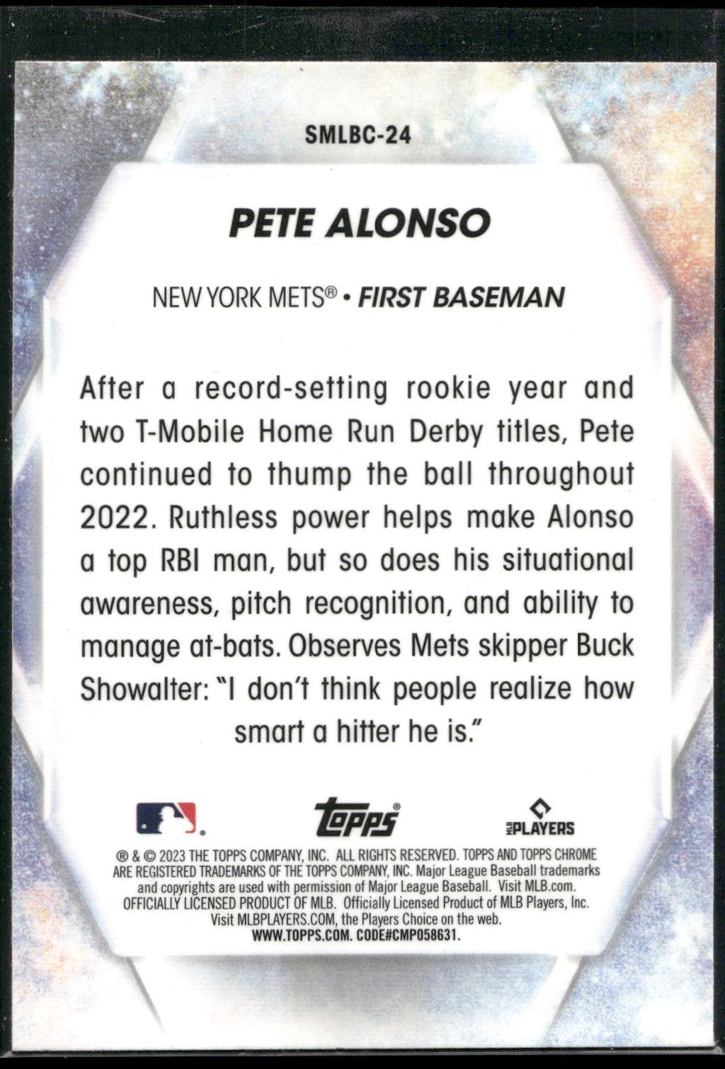 2023 Topps #SMLBC-24 Pete Alonso Stars of MLB Chrome