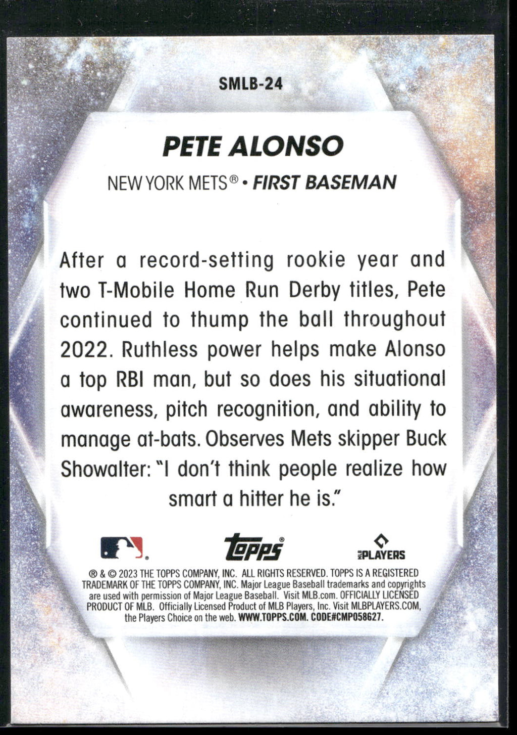 2023 Topps #SMLB-24 Pete Alonso Stars of MLB
