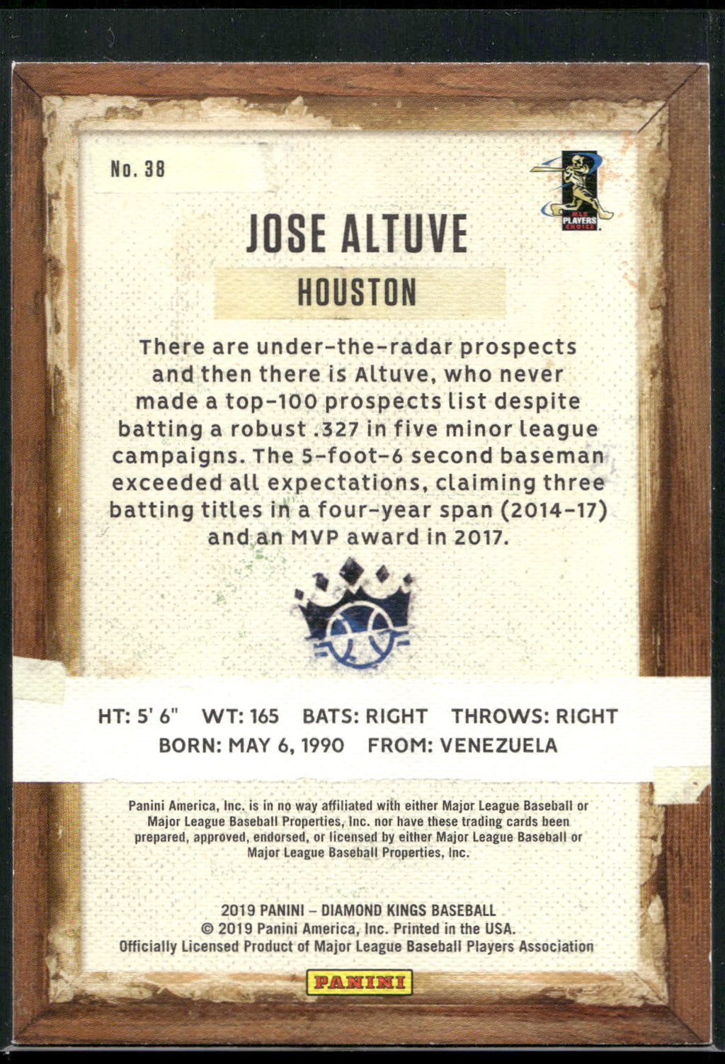 2019 Panini Diamond Kings #38 Jose Altuve