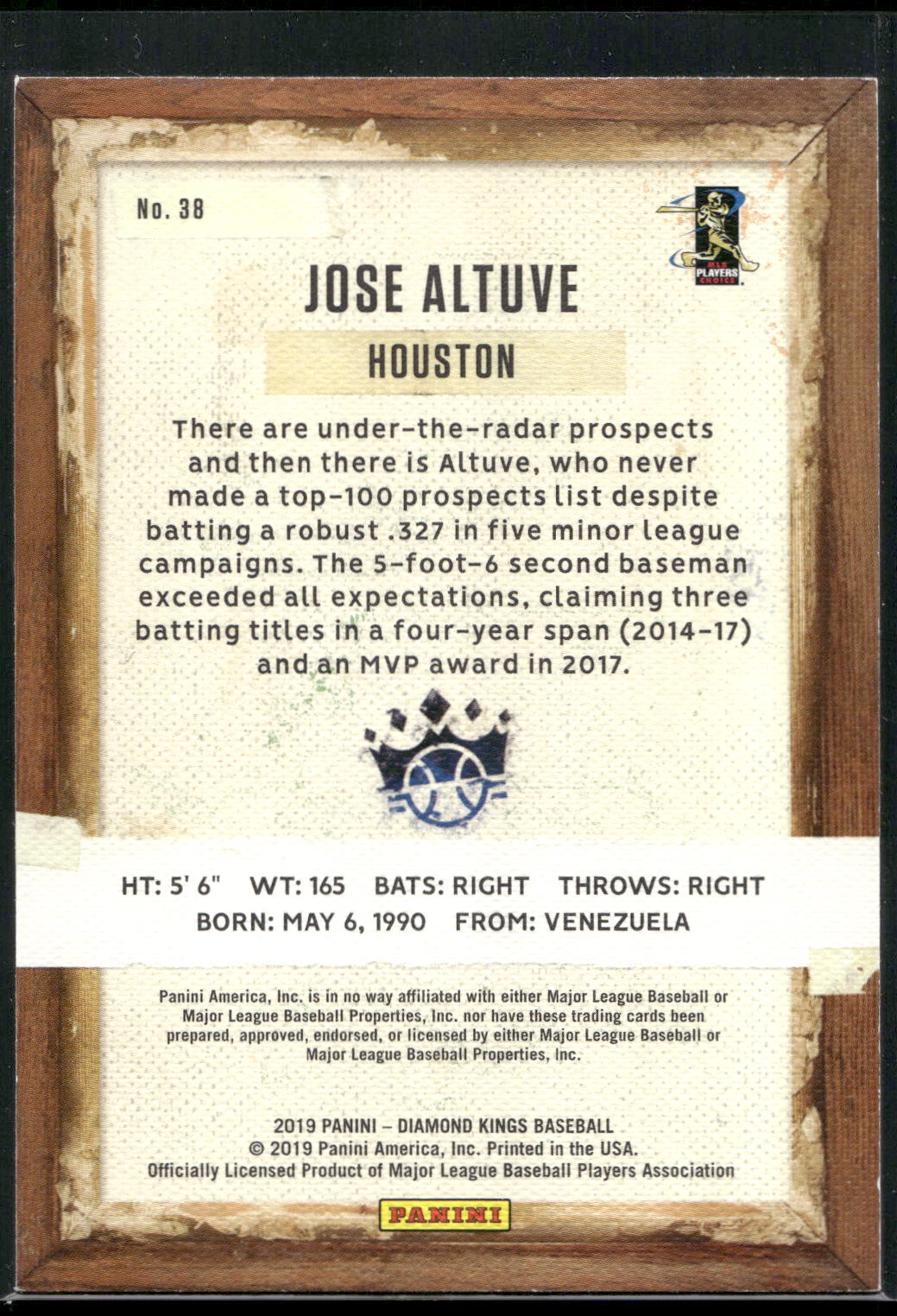 2019 Panini Diamond Kings #38 Jose Altuve