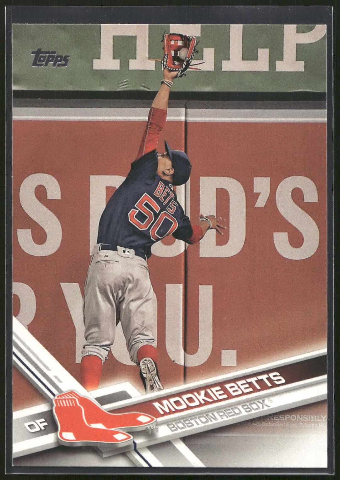 2017 Topps #161 Mookie Betts