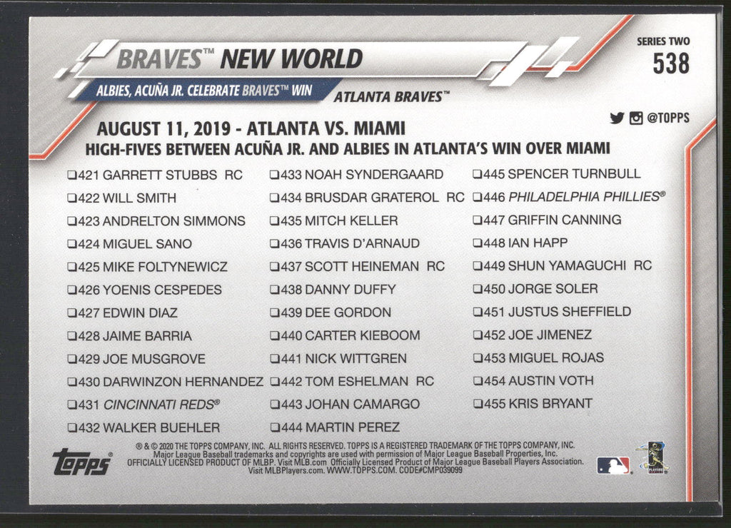 2020 Topps #538 Braves New World
