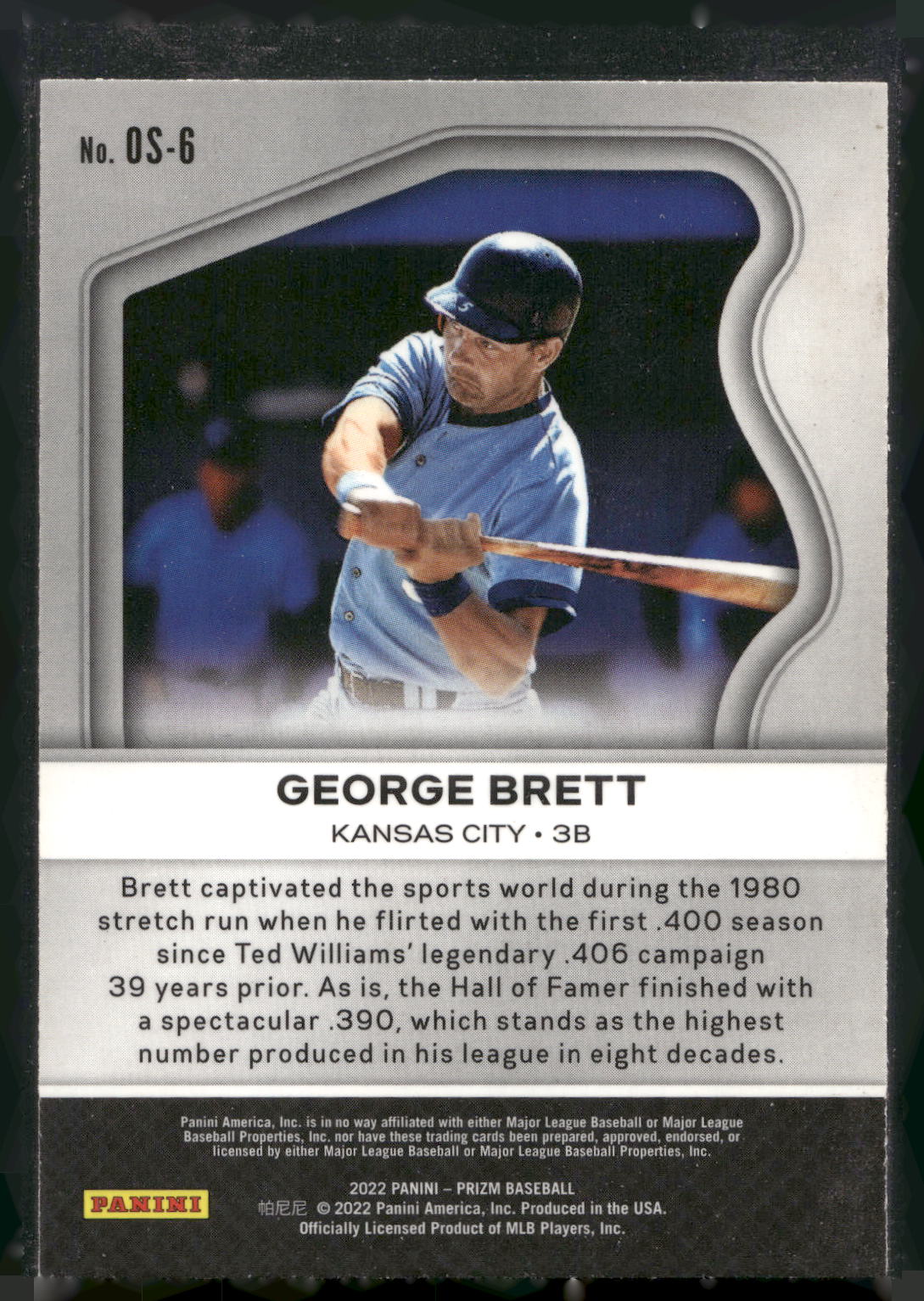 2022 Panini Prizm #OS-6 George Brett Old School
