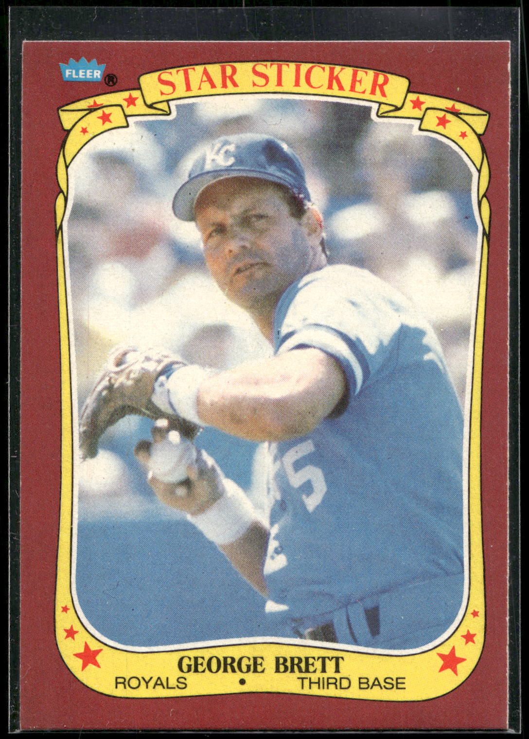 1986 Fleer Star Stickers #11 George Brett
