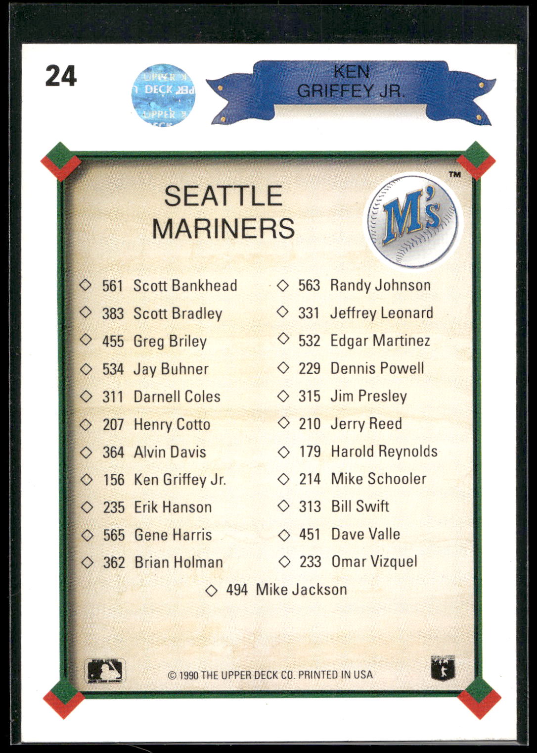 1990 Upper Deck #24 Ken Griffey Jr.