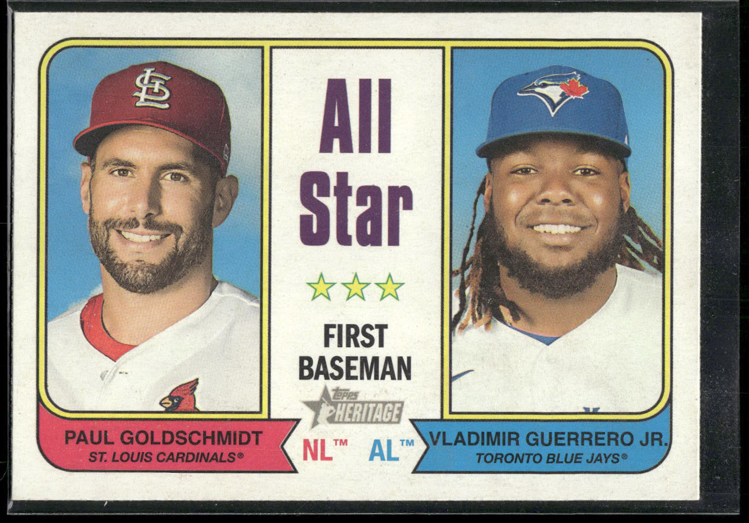 2023 Topps Heritage #332 Paul Goldschmidt / Vladimir Guerrero Jr.