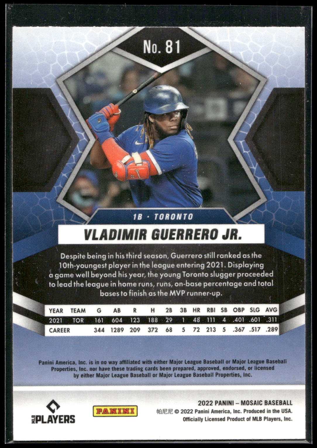 2022 Panini Mosaic #81 Vladimir Guerrero Jr.