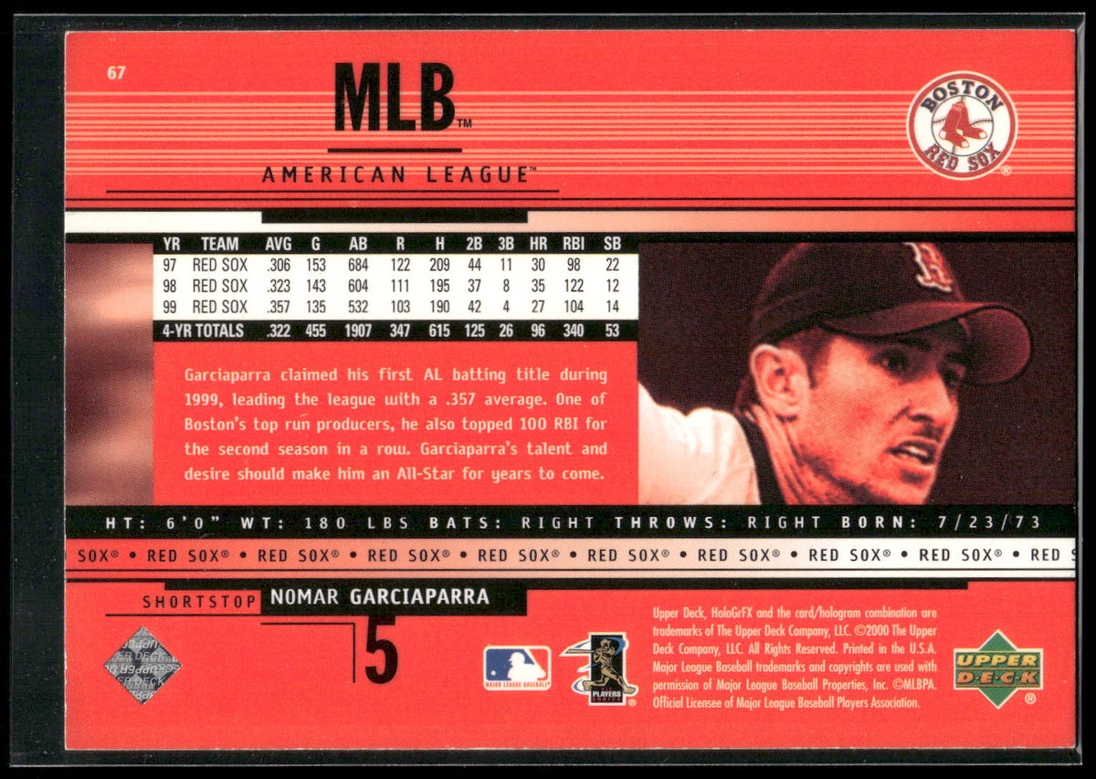 2000 Upper Deck HoloGrFX #67 Nomar Garciaparra