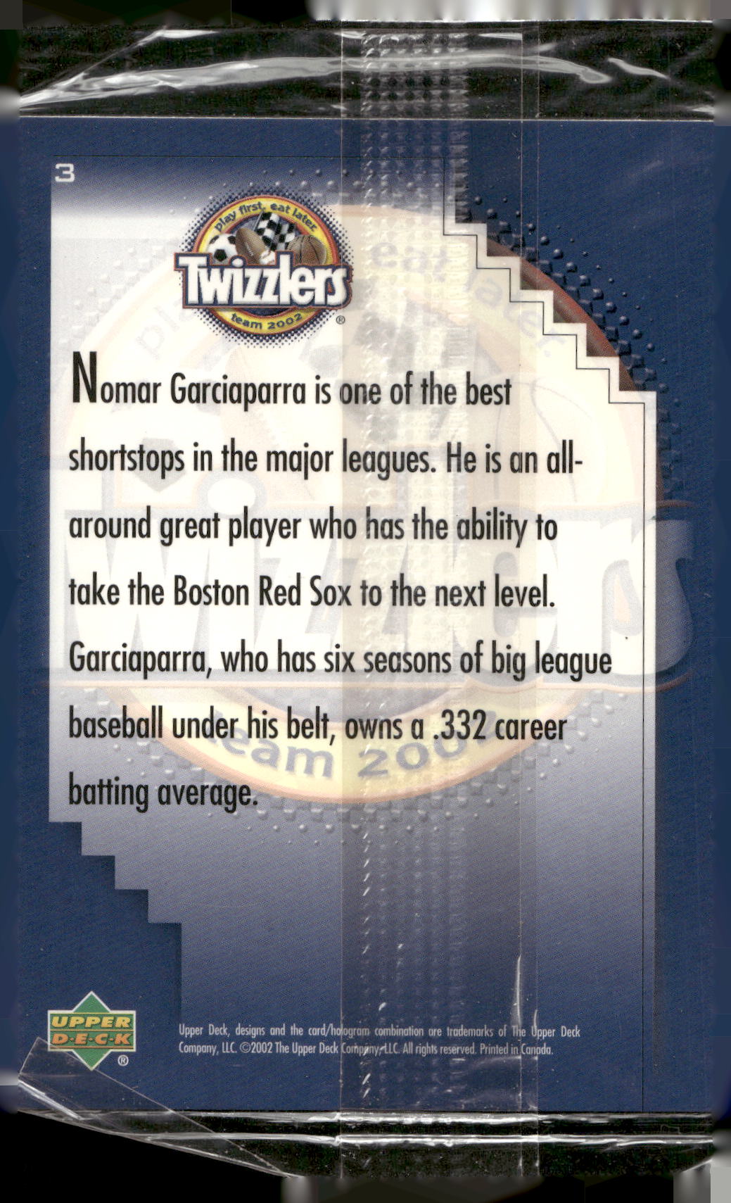 2002 Upper Deck Twizzlers #3 Nomar Garciaparra