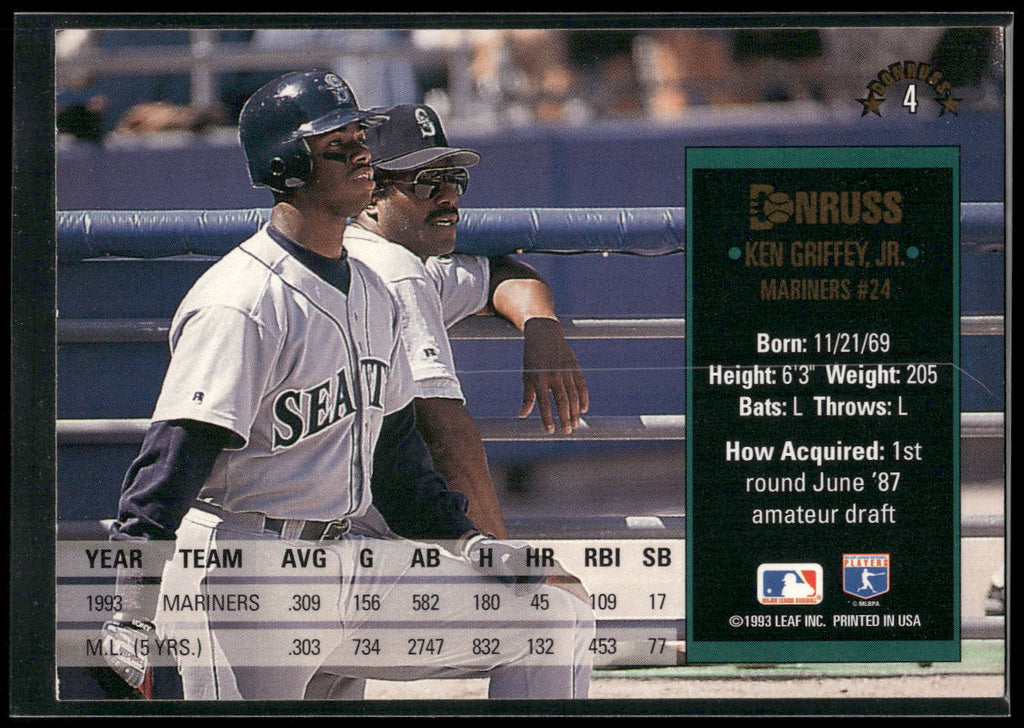 1994 Donruss #4 Ken Griffey, Jr.