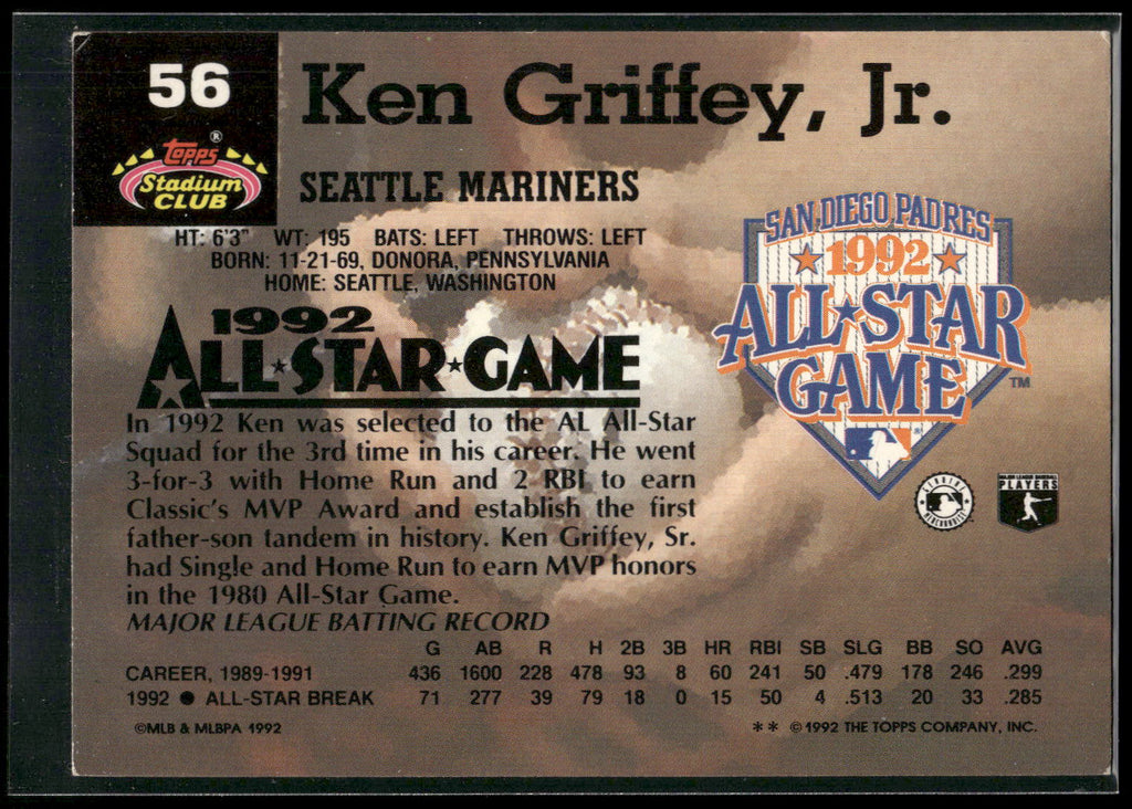 1993 Stadium Club Murphy #56 Ken Griffey, Jr.