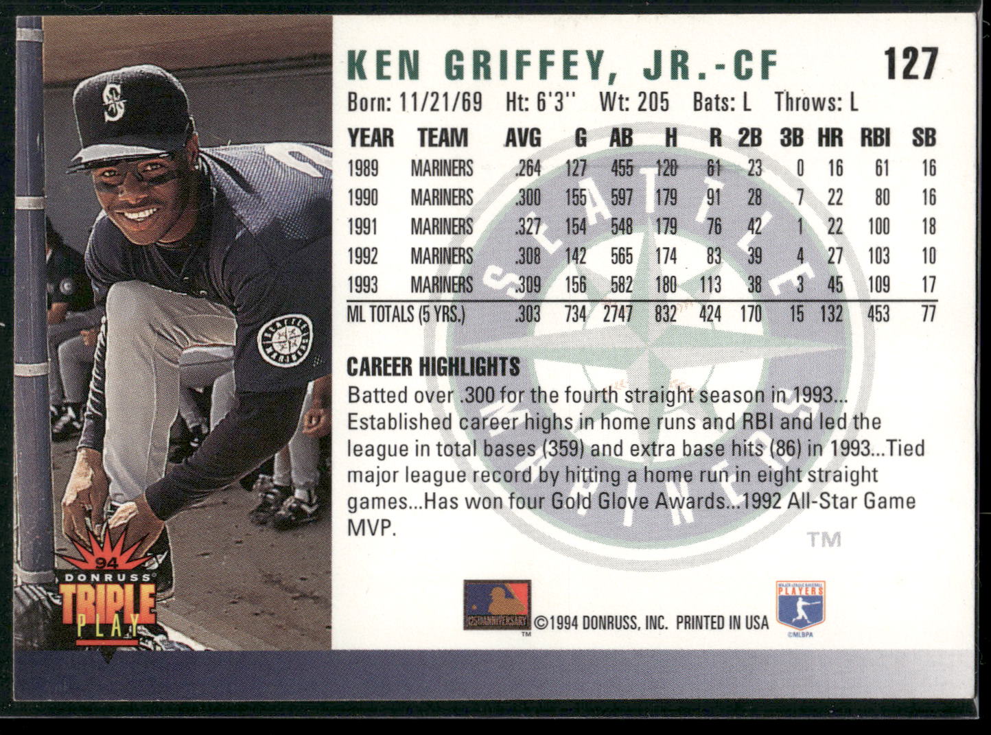 1994 Triple Play #127 Ken Griffey Jr.