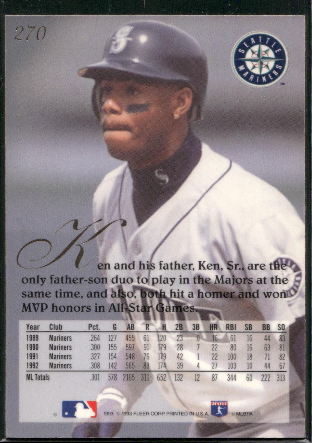 1993 Flair #270 Ken Griffey, Jr.
