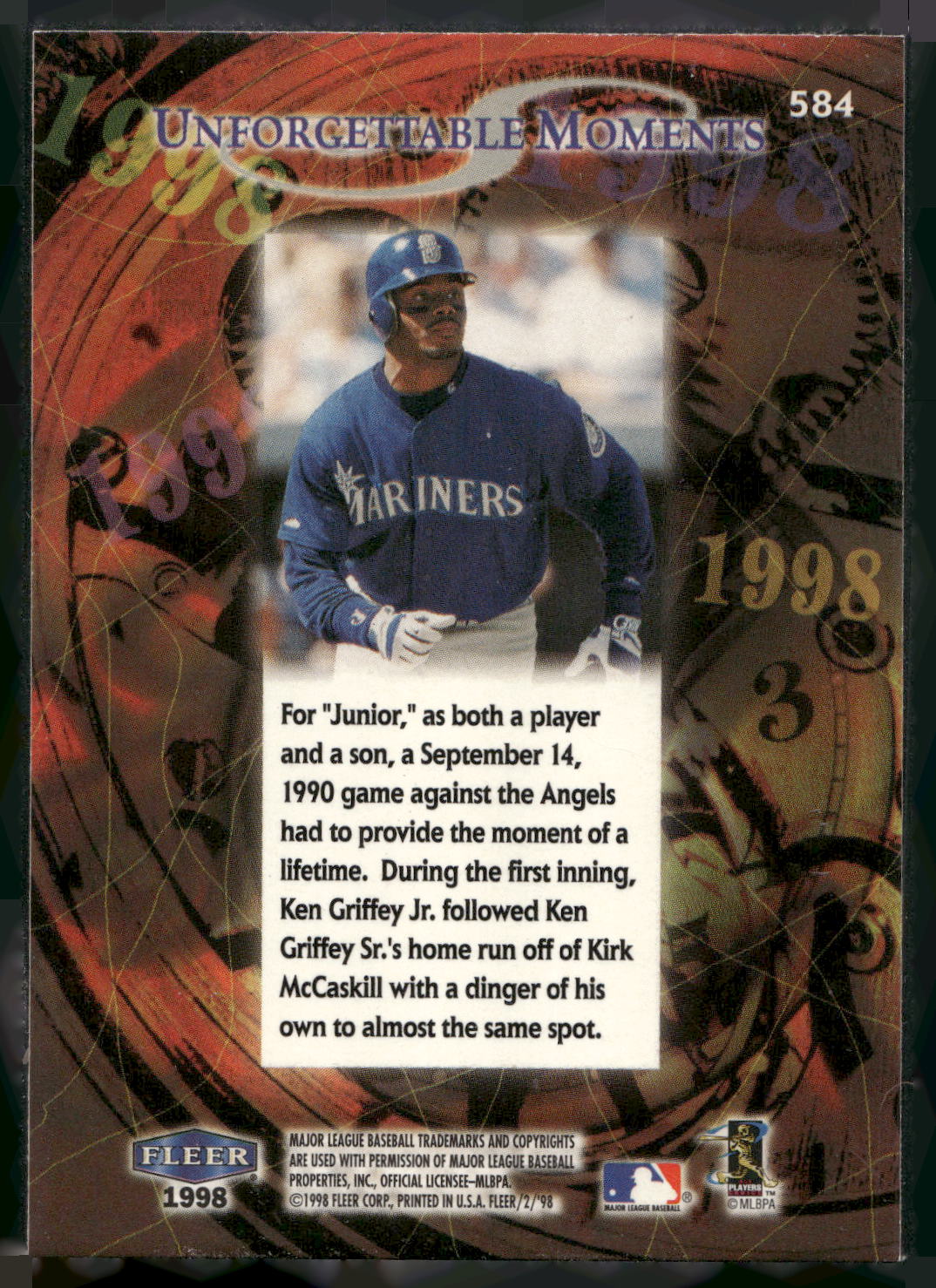 1998 Fleer Tradition #584 Ken Griffey, Jr.