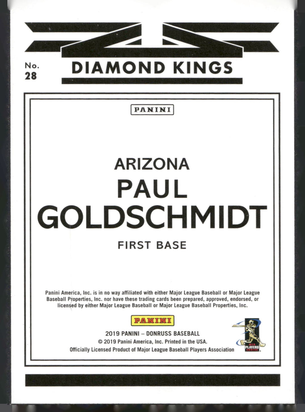 2019 Donruss #28 Paul Goldschmidt