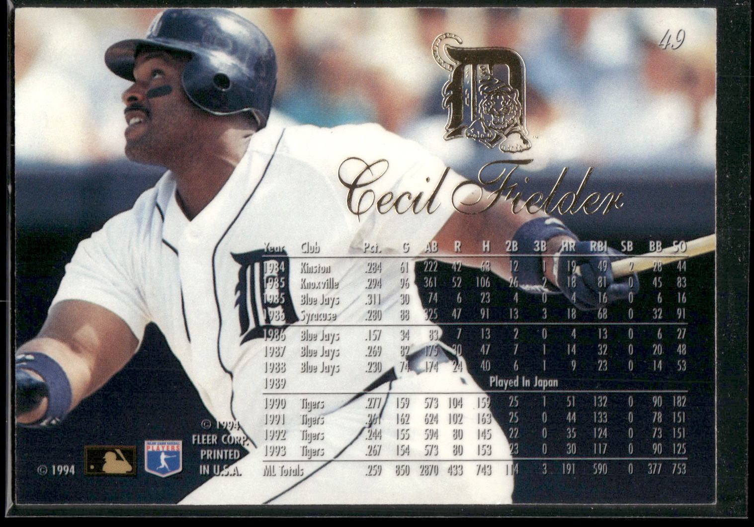 1994 Flair #49 Cecil Fielder