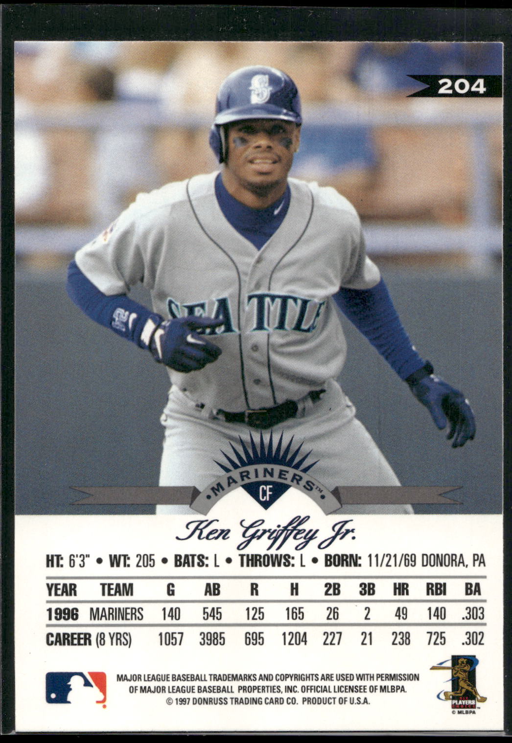 1997 Leaf #204 Ken Griffey Jr.