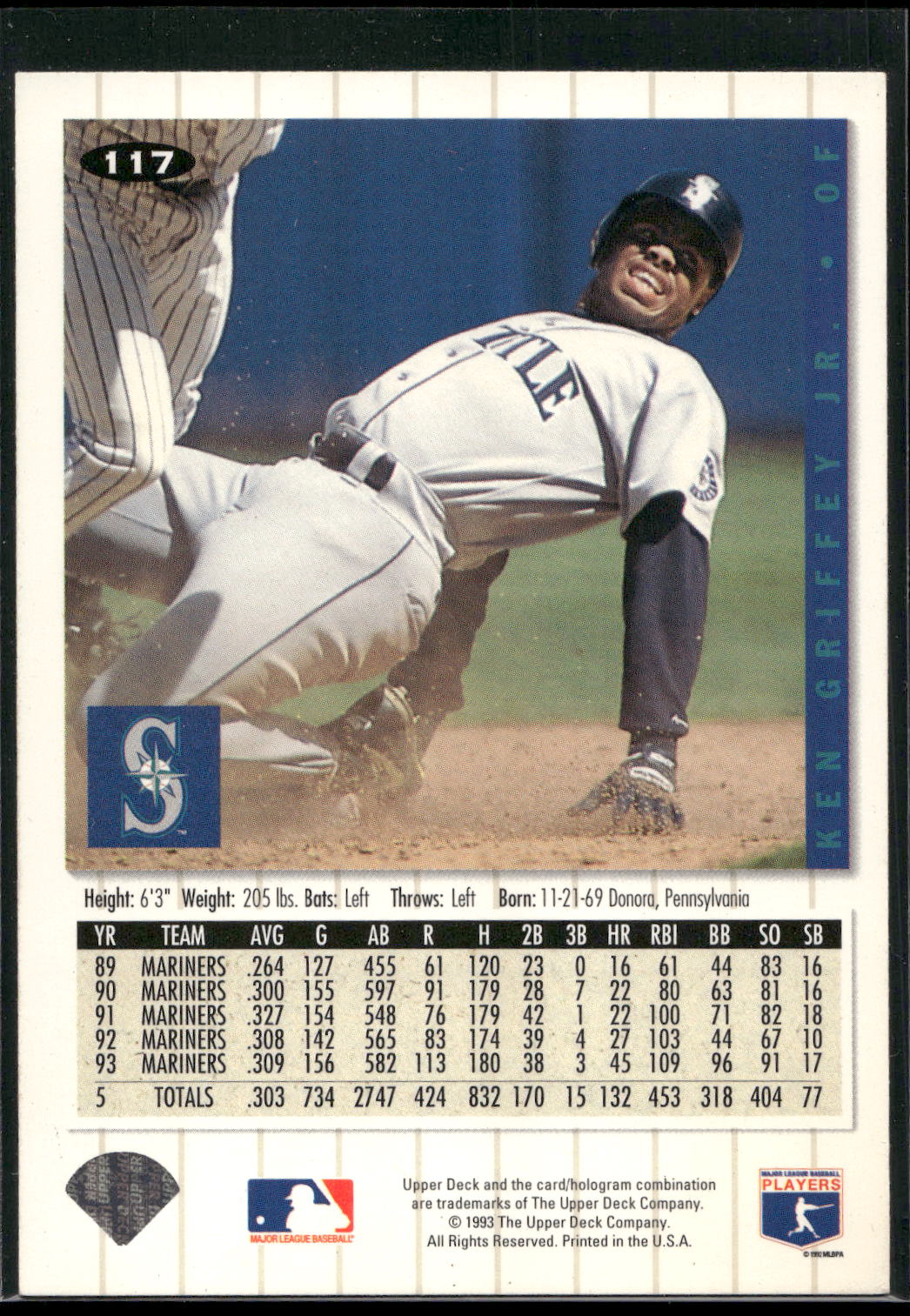 1994 Collector's Choice #117 Ken Griffey Jr.