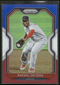 2021 Panini Prizm #67 Rafael Devers Red/White/Blue Prizm