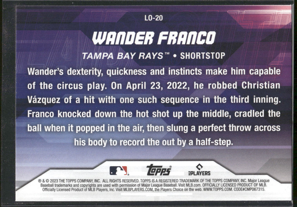 2023 Topps Update #LO-20 Wander Franco Laid Out