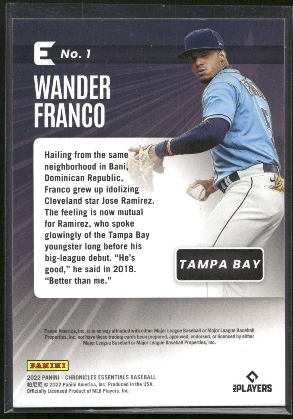 2022 Panini Chronicles #1 Wander Franco Essentials