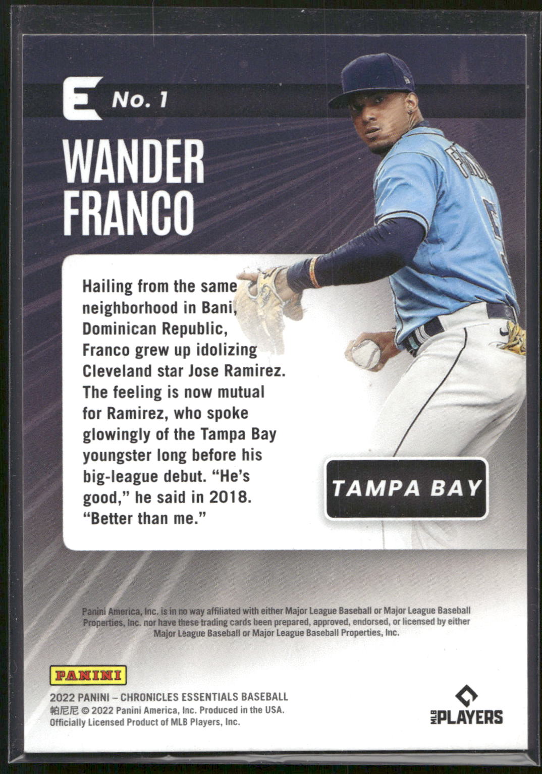 2022 Panini Chronicles #1 Wander Franco Essentials