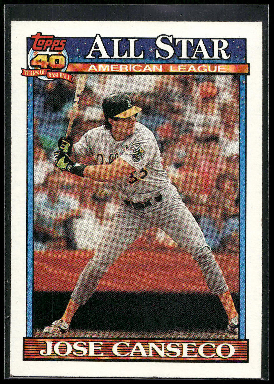 1991 Topps #390 Jose Canseco