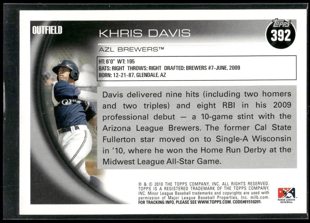 2010 Topps Pro Debut #392 Khris Davis
