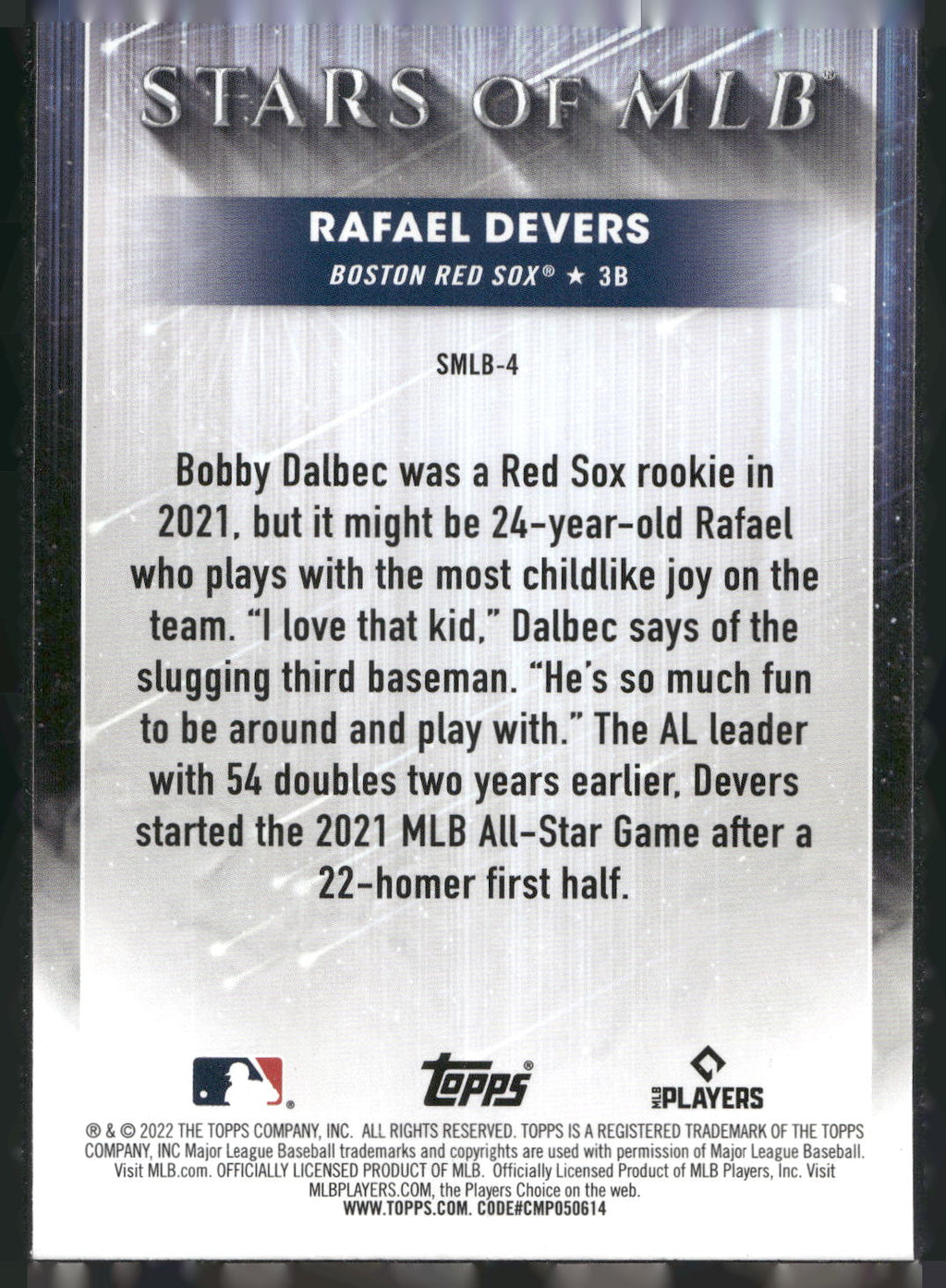 2022 Topps #SMLB-4 Rafael Devers Stars of MLB