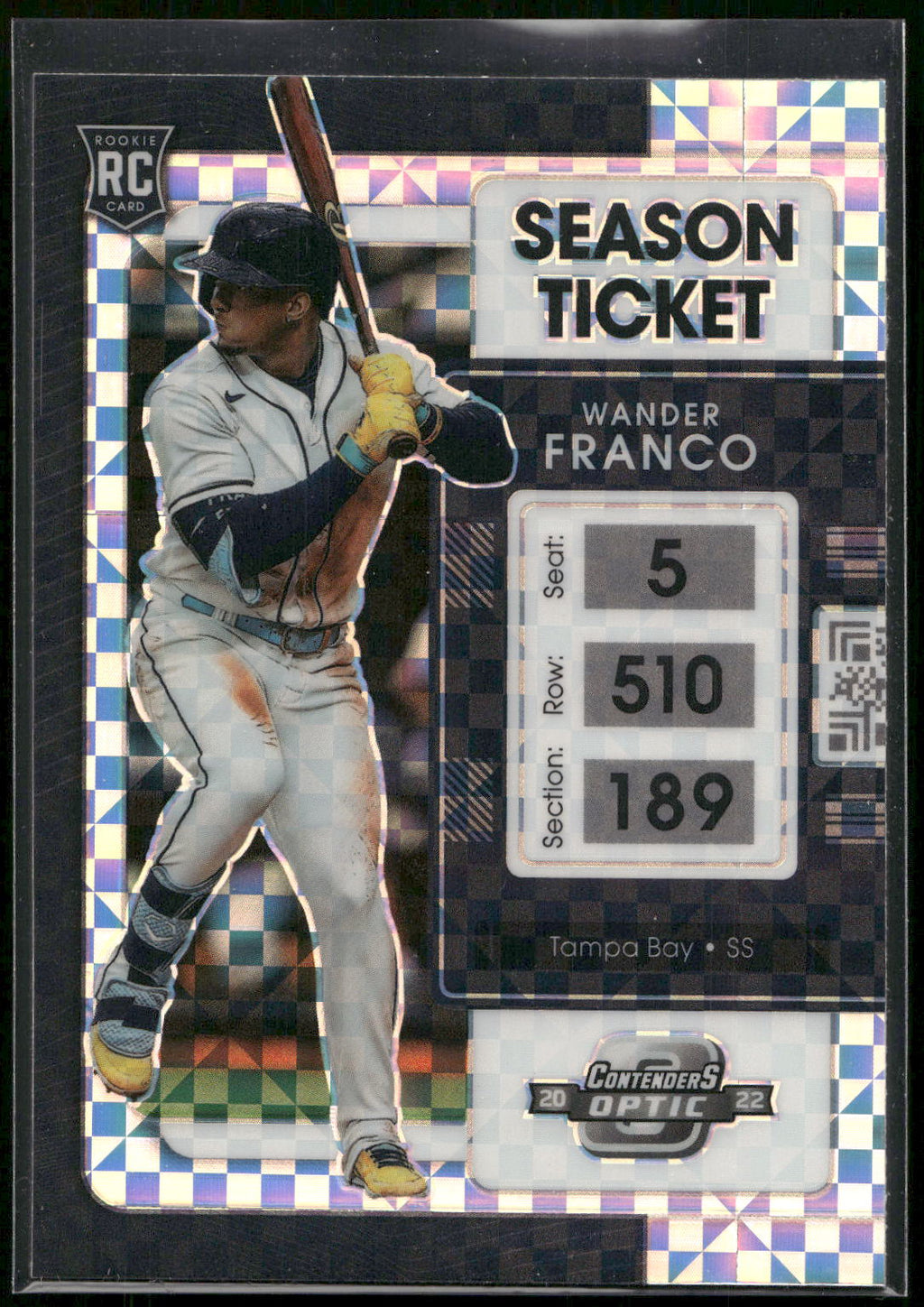 2022 Panini Chronicles #1 Wander Franco Contenders Optic Building Blocks