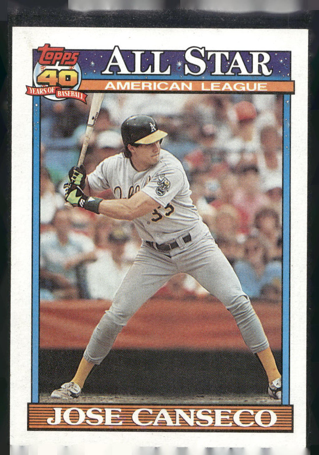 1991 Topps #390 Jose Canseco