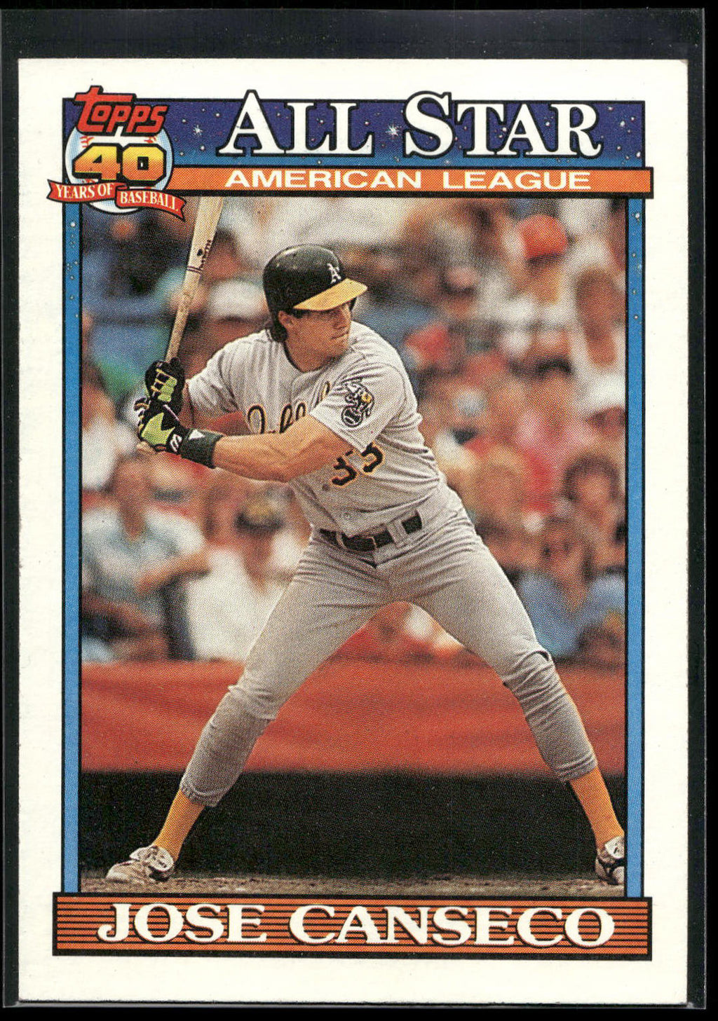 1991 Topps #390 Jose Canseco