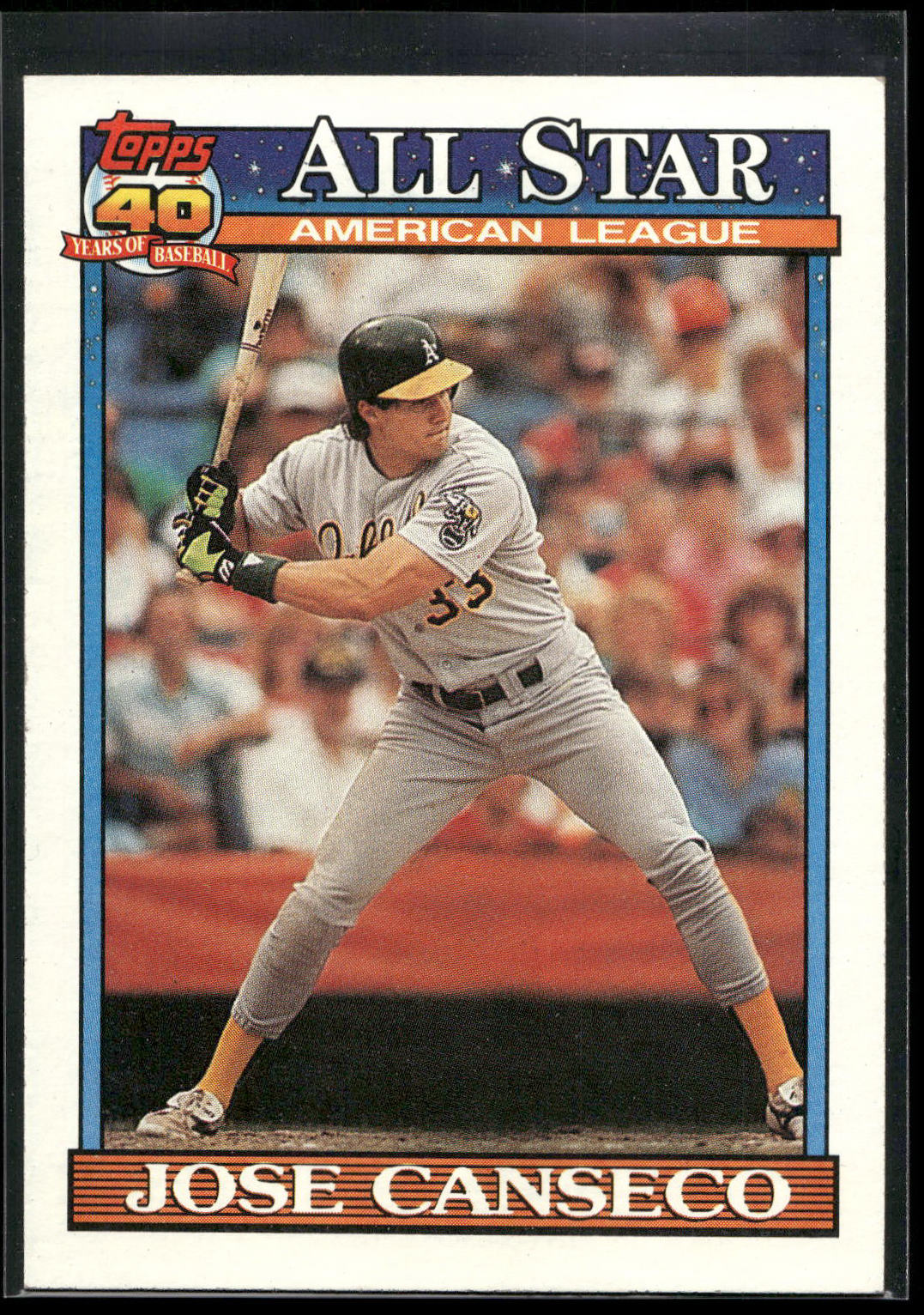 1991 Topps #390 Jose Canseco