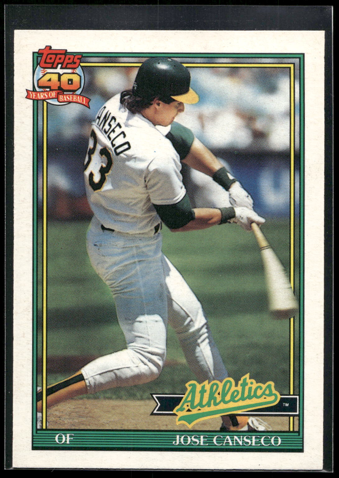 1991 Topps #700 Jose Canseco