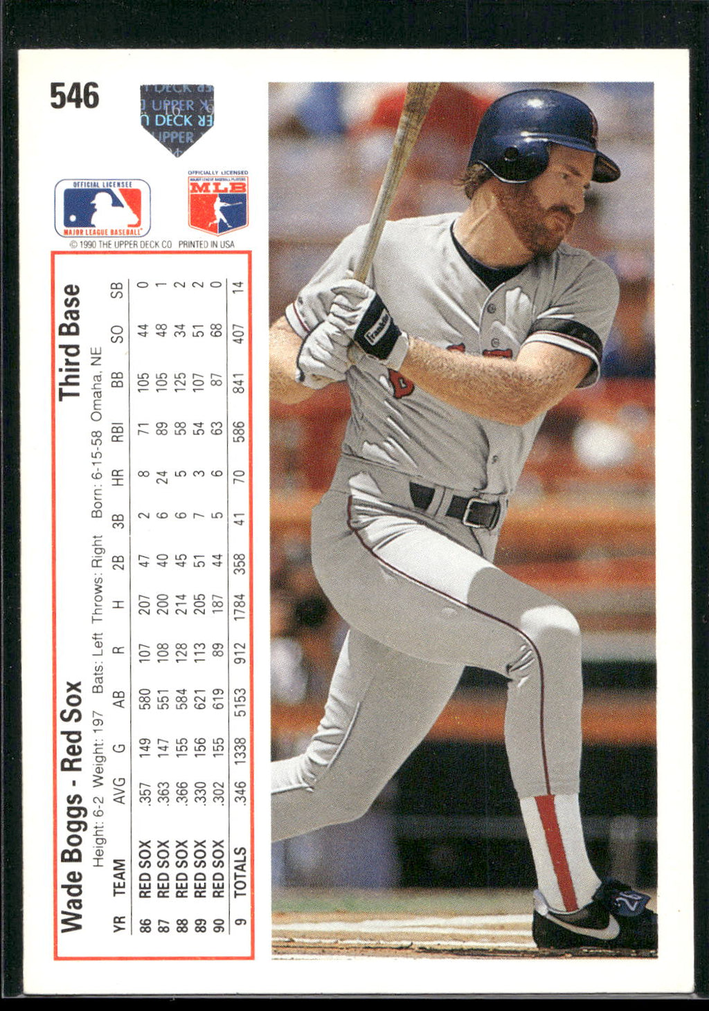 1991 Upper Deck #546 Wade Boggs