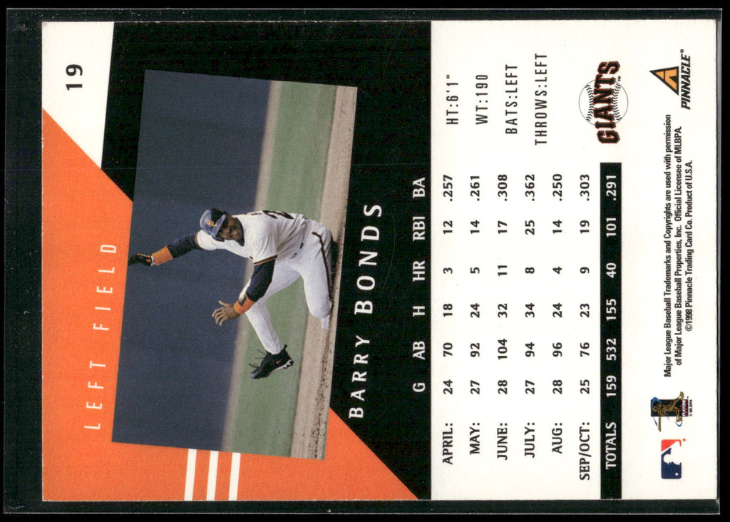 1998 Pinnacle Performers #19 Barry Bonds
