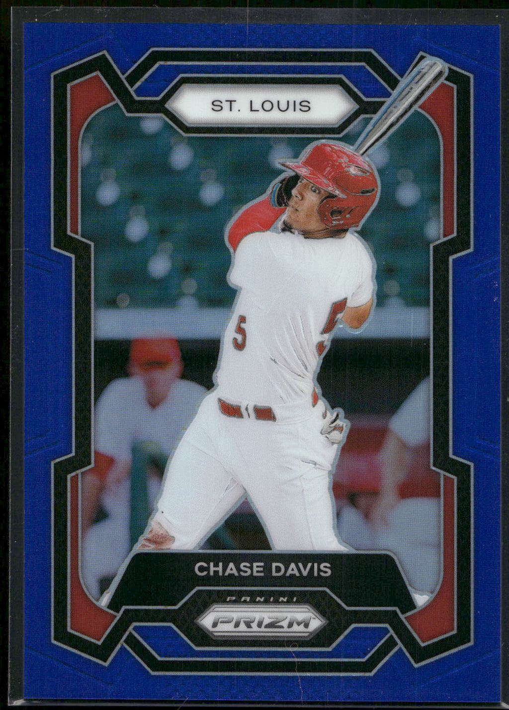 2024 Panini Prizm #186 Chase Davis Blue Pulsar Prizms #/75