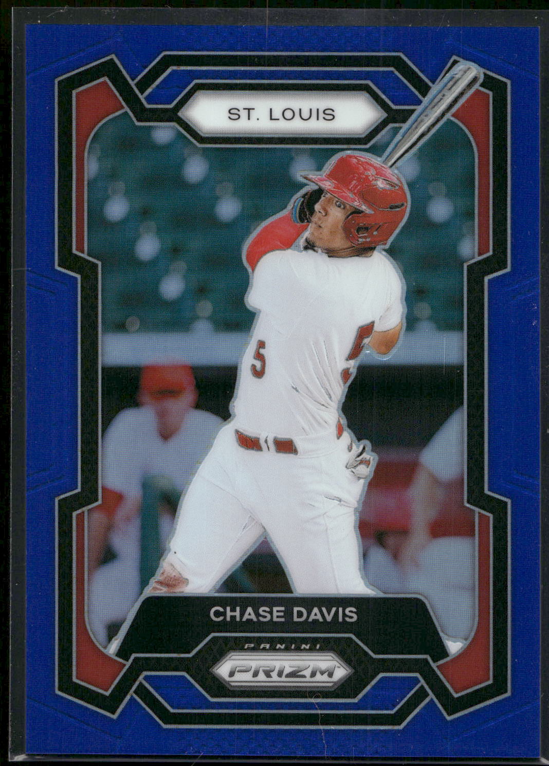 2024 Panini Prizm #186 Chase Davis Blue Pulsar Prizms #/75