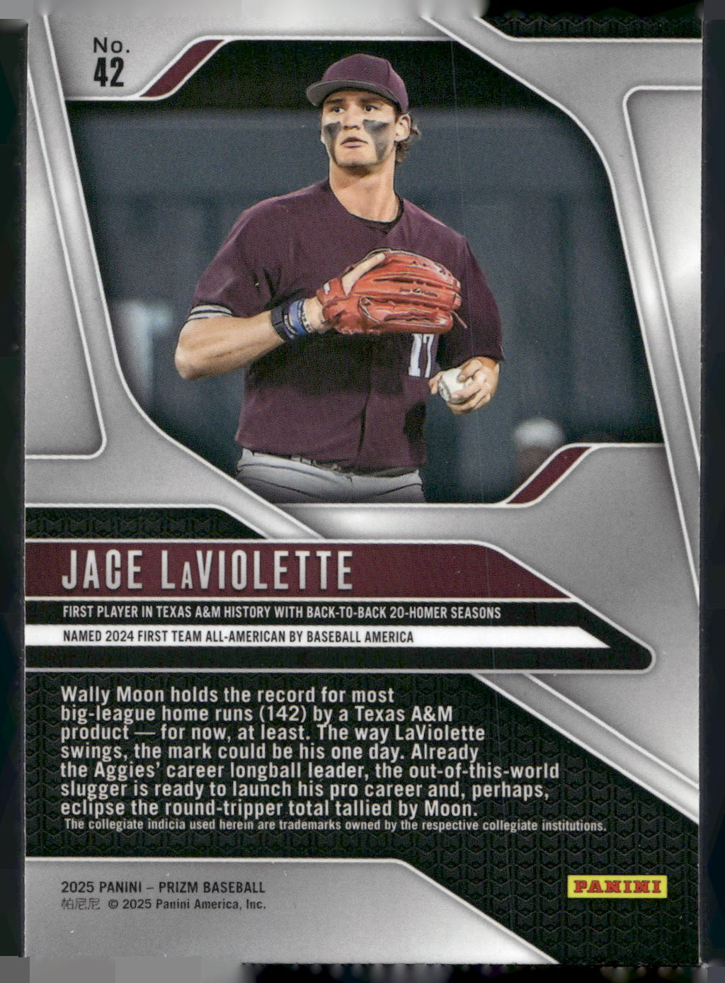 2025 Panini Prizm #42 Jace LaViolette