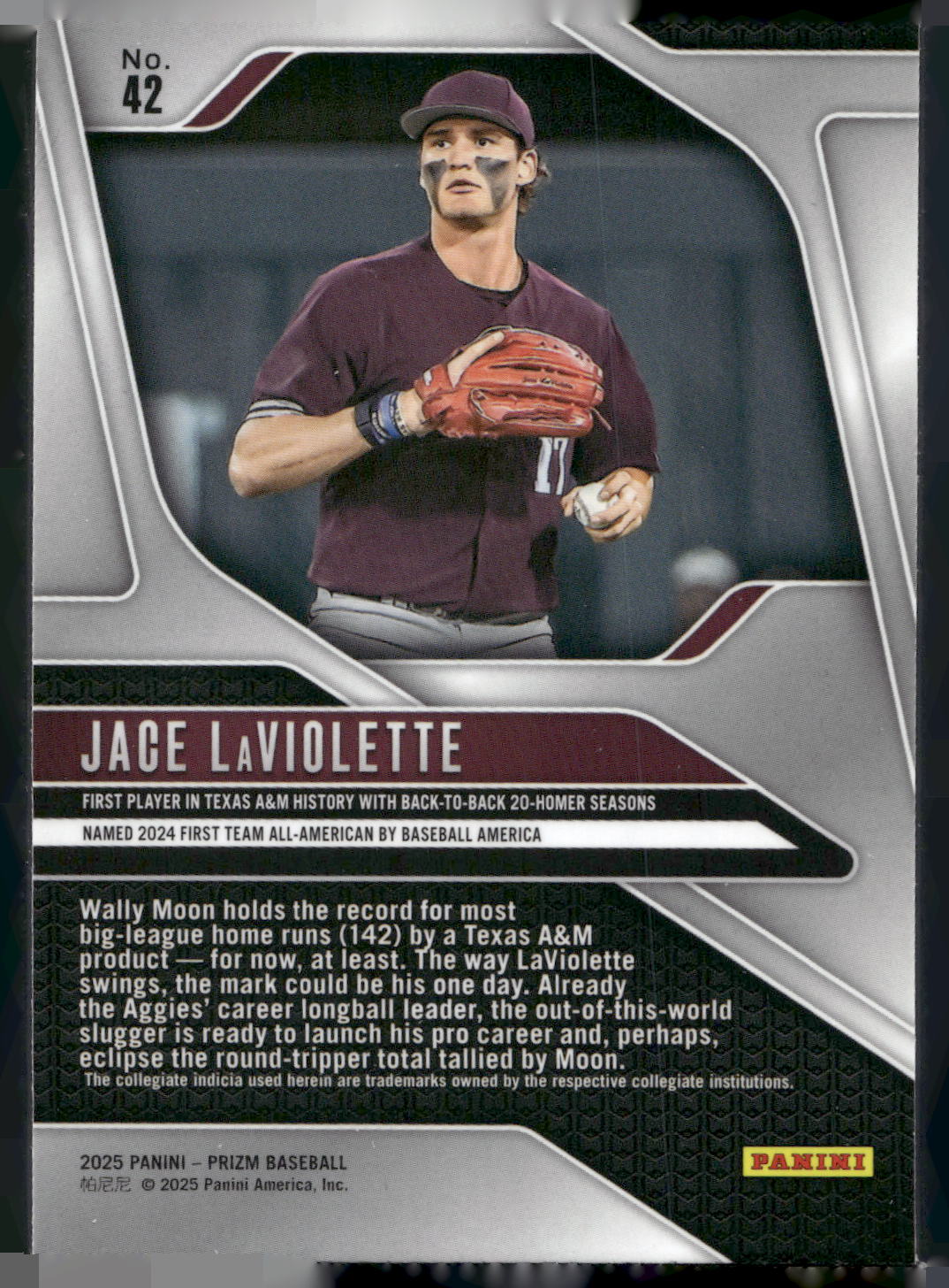2025 Panini Prizm #42 Jace LaViolette