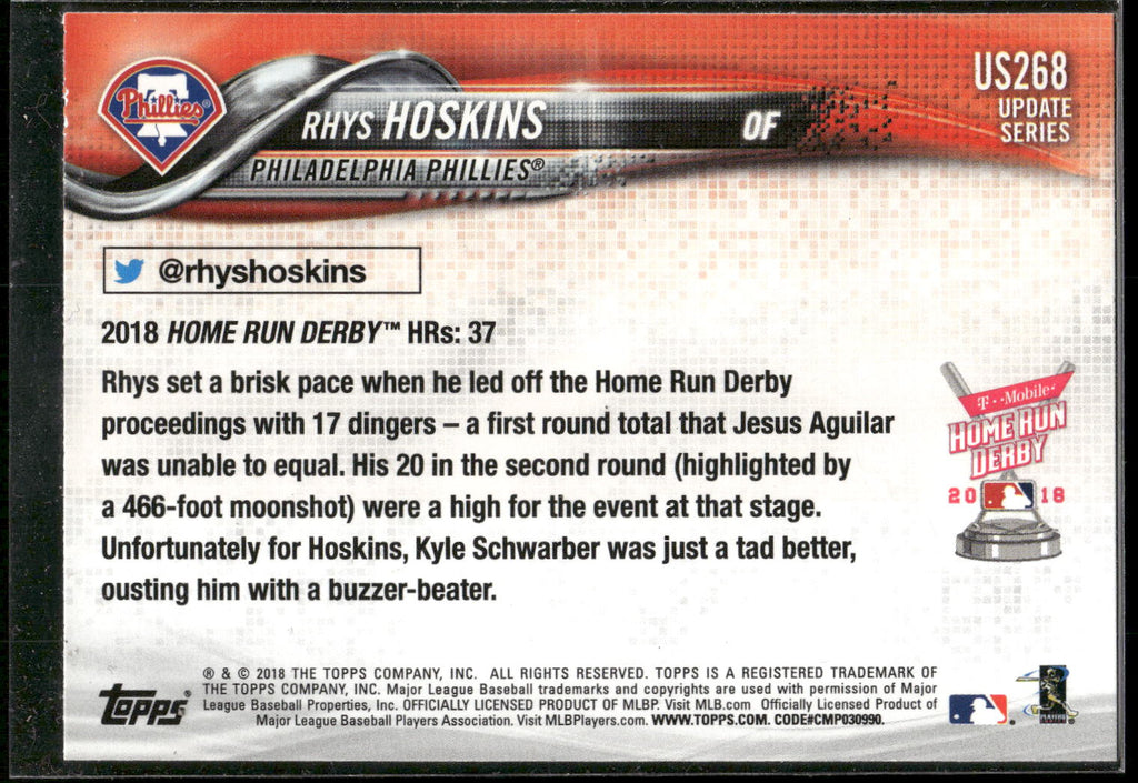 2018 Topps Update #US268 Rhys Hoskins
