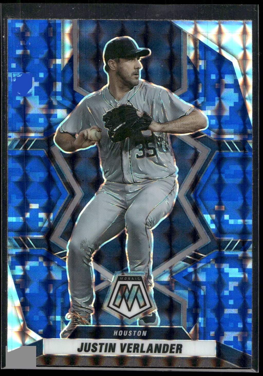2022 Panini Mosaic #179 Justin Verlander Blue Camo Mosaic