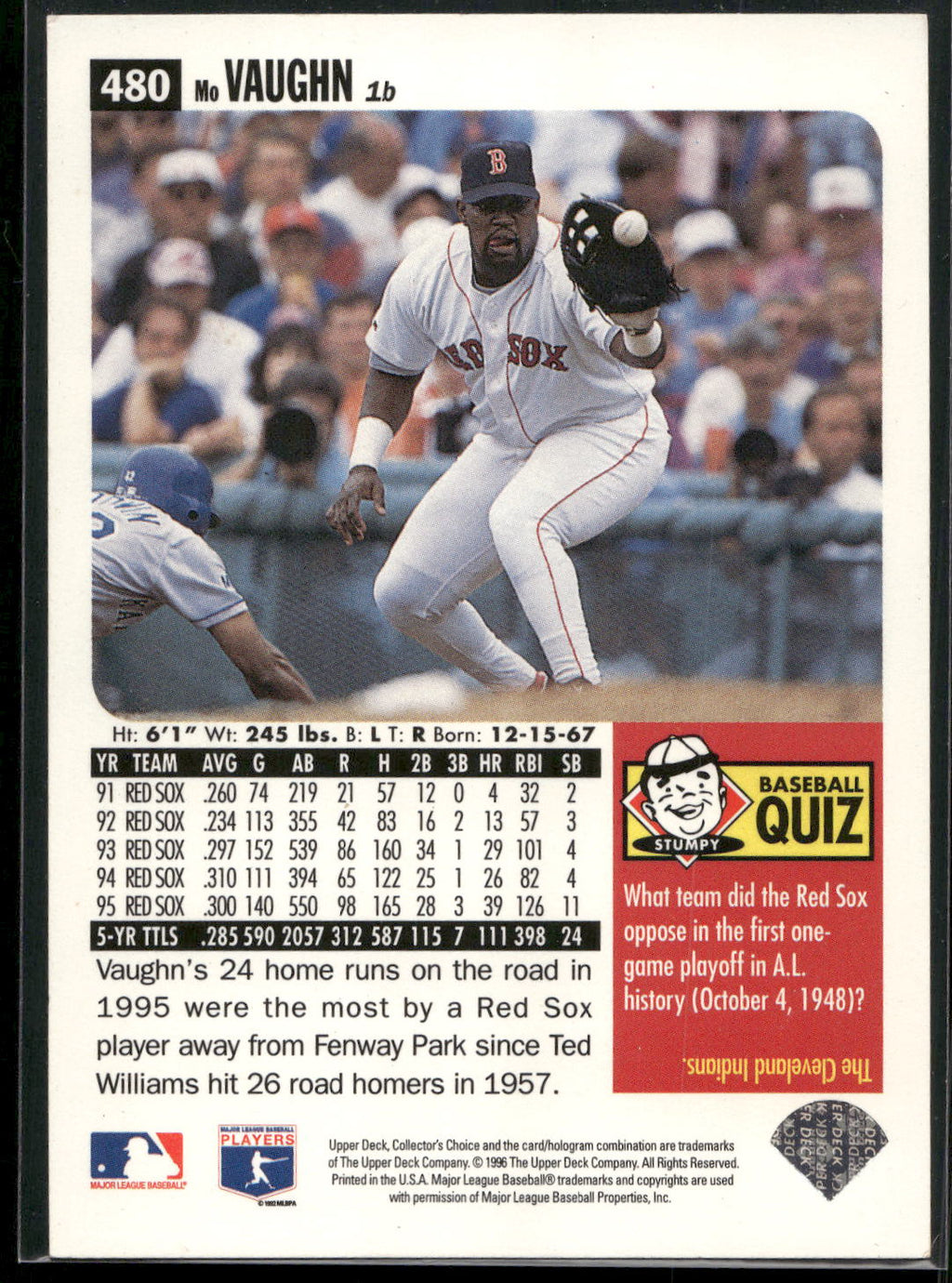 1996 Collector's Choice #480 Mo Vaughn