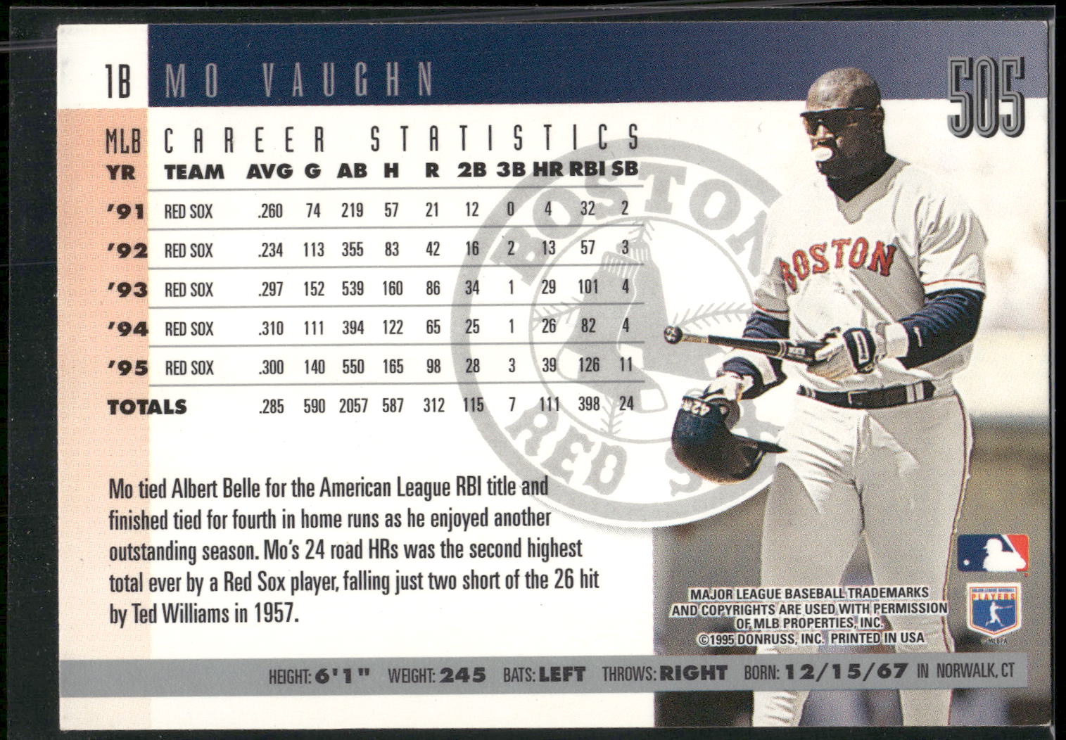 1996 Donruss #505 Mo Vaughn