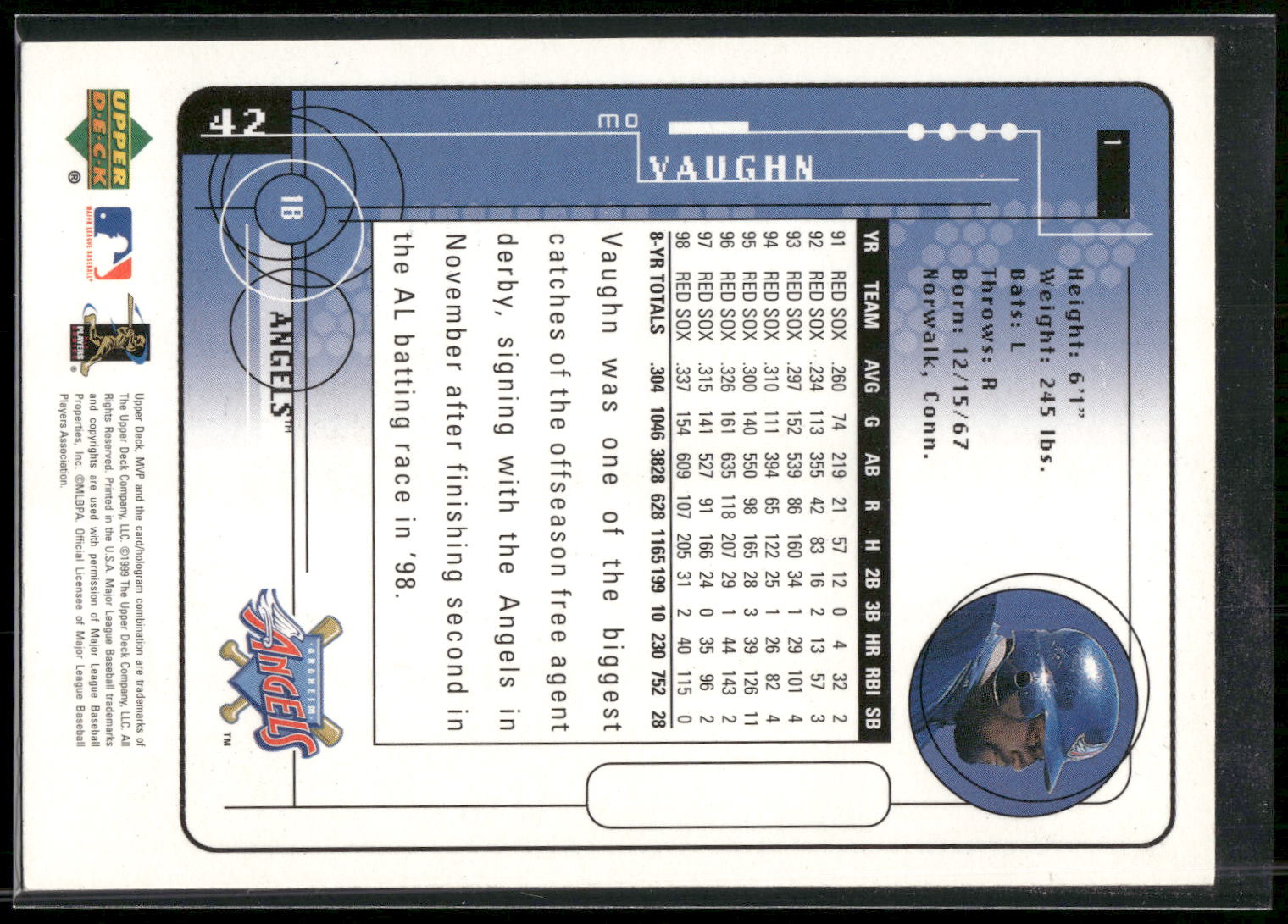 1999 Upper Deck MVP #1 Mo Vaughn