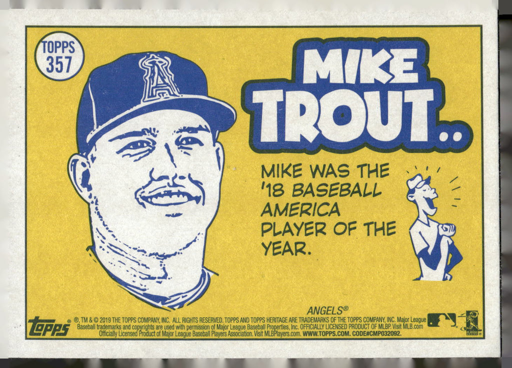 2019 Topps Heritage #357 Mike Trout