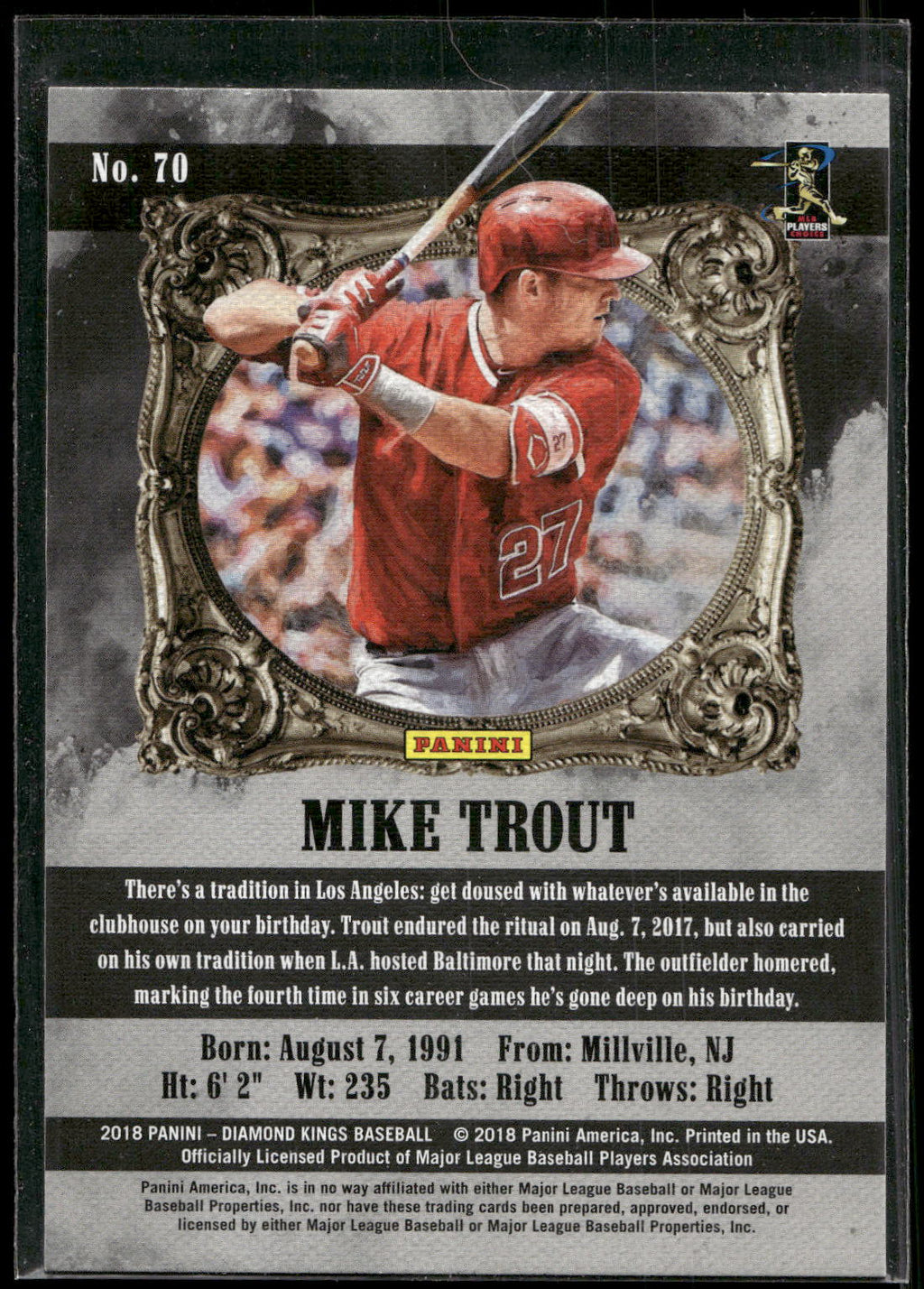 2018 Panini Diamond Kings #70b Mike Trout