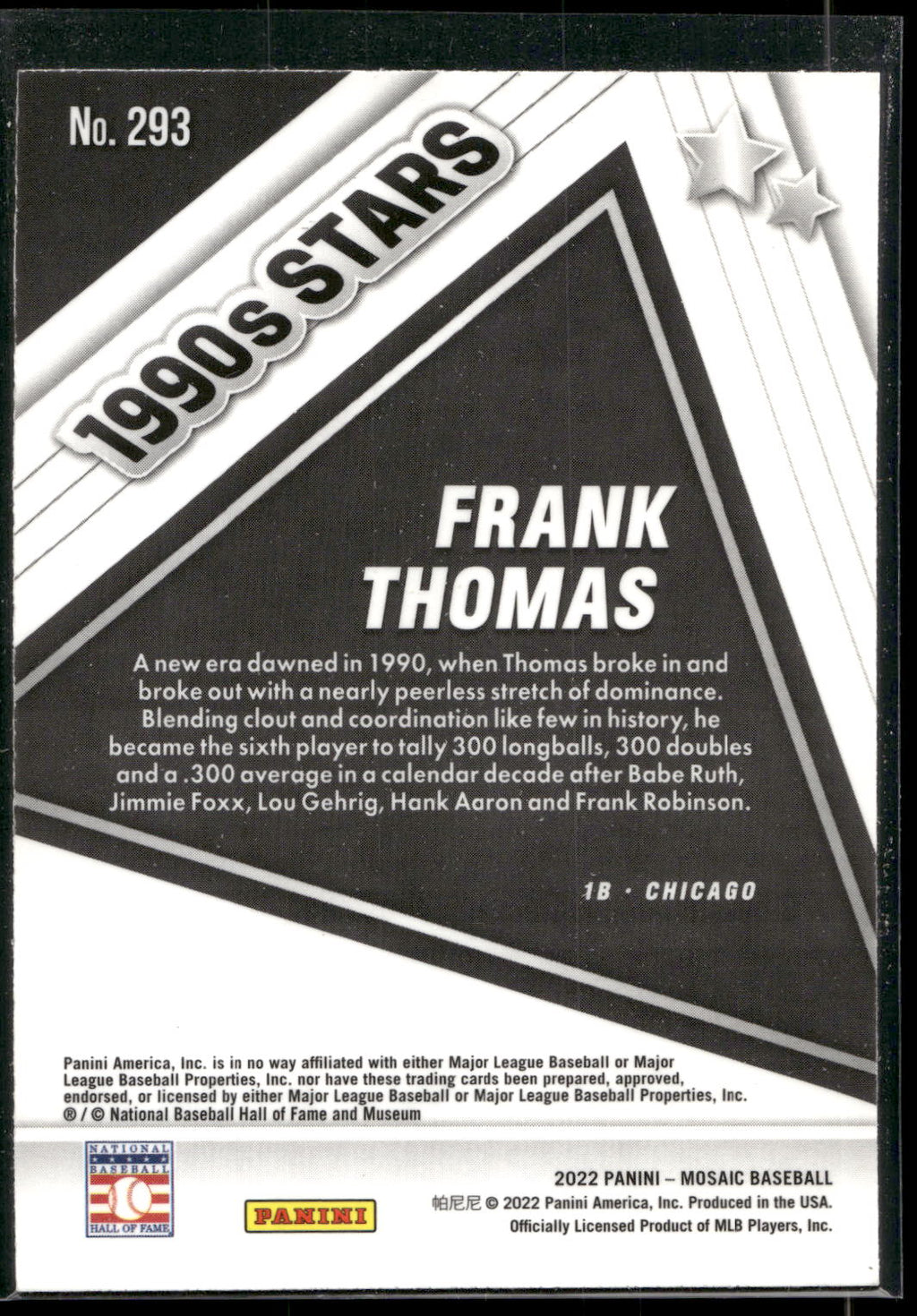 2022 Panini Mosaic #293 Frank Thomas