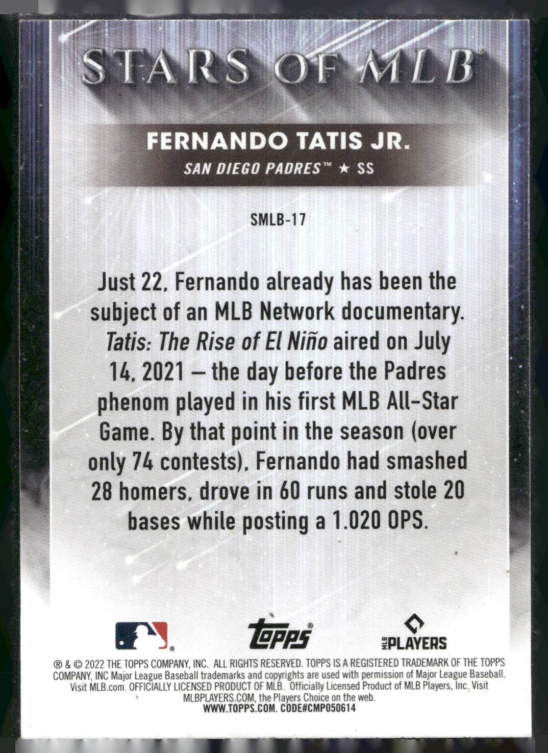 2022 Topps #SMLB-17 Fernando Tatis Jr. Stars of MLB